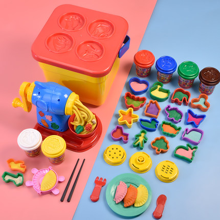 艺启乐老爸小麦彩泥面条机3D模具儿童评测橡皮泥女孩推荐玩具套装
